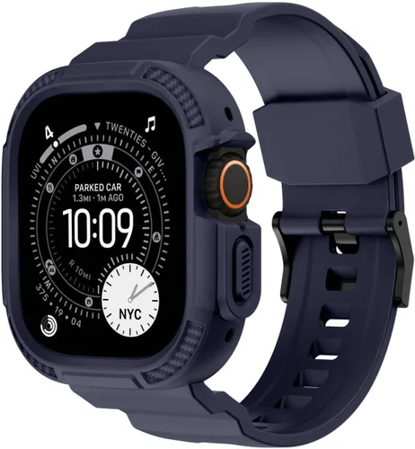 Vista 13 de Orobay compatible con Apple Watch Band de 45 mm 44 mm 42 mm, correa resistente a los golpes para iWatch SE Series 7 6 5 4 3 2 1 45 mm 44 mm 42 mm