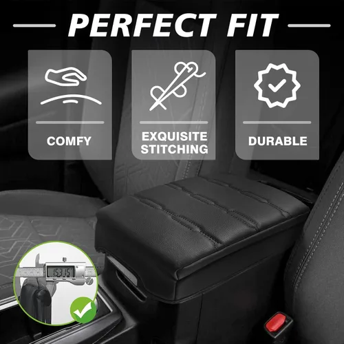 Vista 97 de Muslogy Funda para reposabrazos de consola central apta para Chevy Silverado/Tahoe y GMC Sierra/Yukon 2007-2013, cómoda almohadilla
