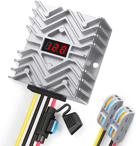Vista 8 de Estabilizador de voltaje para automóvil, regulador de voltaje resistente de 12 V, 4 A, 48 W, protector de sobretensiones para batería de automóvil