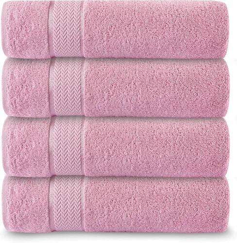 Vista 56 de Toallas de baño de lujo, 100% algodón, ultra suaves, de felpa, gruesas, esponjosas, altamente absorbentes, de secado rápido, para el hogar