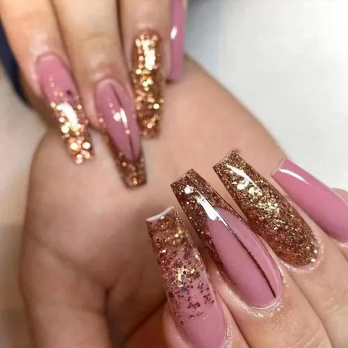 Vista 20 de Uñas postizas francesas largas a presión, uñas postizas mate, uñas postizas de ataúd, uñas acrílicas con graffiti negro, para mujeres y niñas, 24