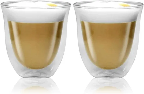 Vista 4 de De'Longhi Fancy Collection DLSC058 - Vasos térmicos de doble pared para café expreso, capuchino y café con leche (juego de 6) y De'Longhi DLSC058
