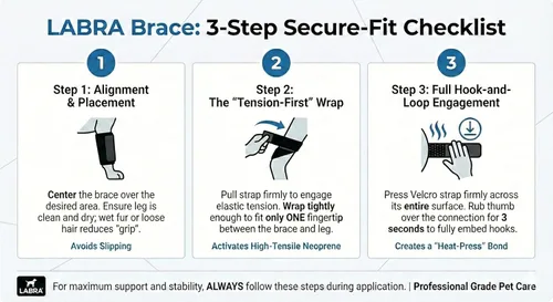 Vista 4 de Labra Soporte de pierna delantera para perro, envoltura de compresión con correas ajustables, muñequera para perro para apoyo, manga para piernas