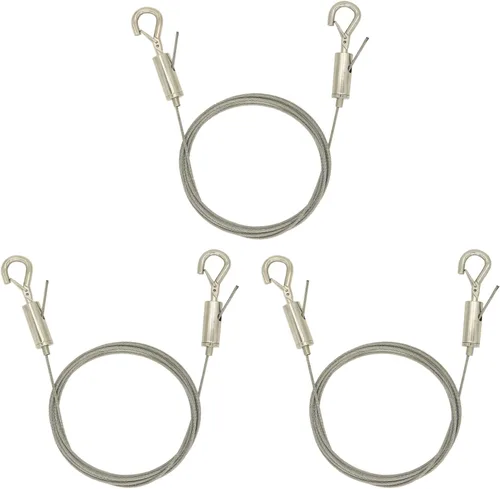 Vista 9 de Kit para colgar cuadros, kit para colgar espejos, ajustable, resistente, con herrajes de alambre para espejo de marco: 78 pulgadas x 1/16 50 libras