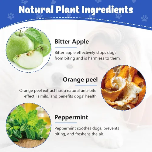 Vista 3 de 2 unidades de spray de manzana amarga para perros para dejar de masticar, sin masticar en aerosol para perros y gatos, protege muebles, zapatos