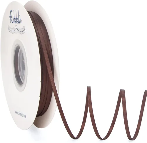 Vista 23 de Ribbli - Cinta de satén 1/8 pulgadas x 100 yardas continuas, cinta negra delgada de doble cara para usar en tarjetas de invitación de boda