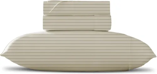 Vista 22 de TEXAS LINEN CO. - Juego de sábanas de tamaño Twin de 100% algodón egipcio, pack de 2 - Sábanas de lujo de 600 hilos de algodón egipcio tamaño Twin