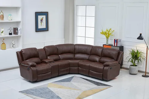 Vista 31 de Betsy Furniture 8018 - Juego de sillón reclinable de cuero reconstituido, para sala, sofá reclinable, sofá de dos piezas y sillón de cuero