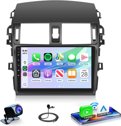 Vista 9 de Radio de coche 2G+64G para Toyota Corolla 2009-2013, estéreo de coche Android inalámbrico Carplay, Rimoody pantalla táctil de 9 pulgadas