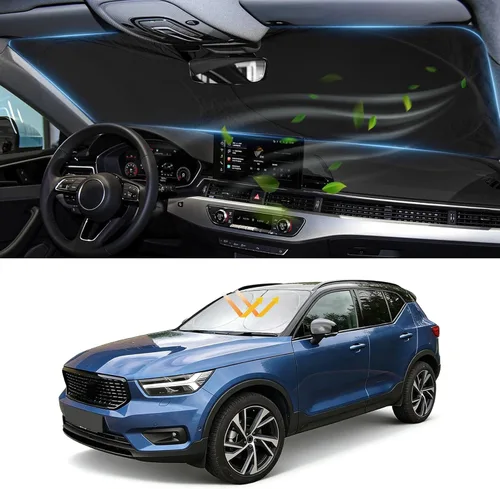 Vista 21 de Parasol plegable para parabrisas, protector reflectante para ventana frontal 210T, bloquea los rayos ultravioleta, accesorios para automóvil, XXL
