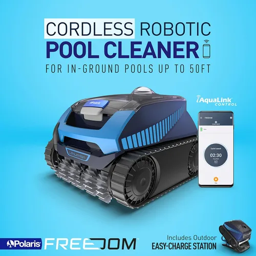 Vista 2 de Polaris Freedom - Limpiador robótico inalámbrico para piscinas, sin cables para todas las piscinas enterradas de hasta 50 pies, cuatro modos
