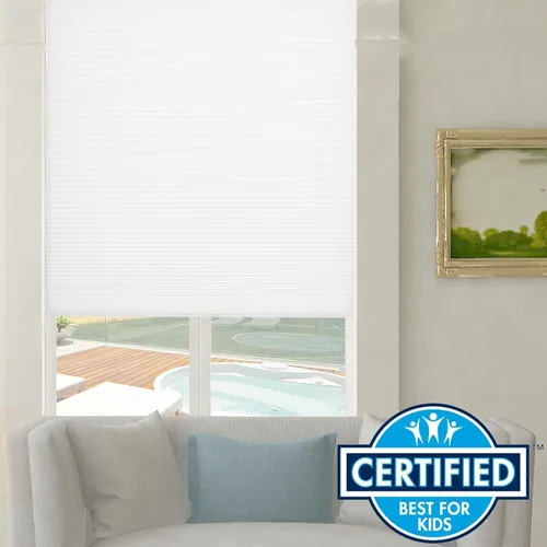 Vista 4 de Persilux Persianas celulares 100 % opacas sin cordones, persianas de panal de abeja, impermeables, con aislamiento térmico, para el hogar, ventanas