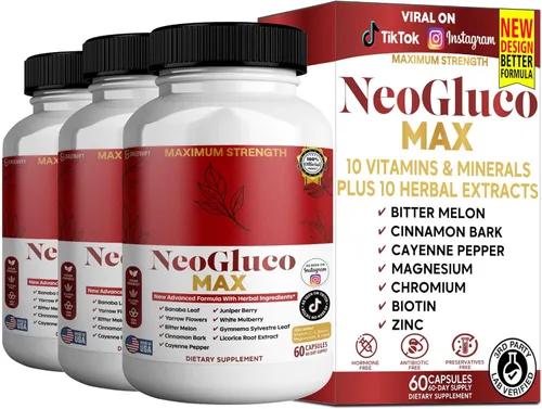 Vista 8 de NeoGraco MAX Suplemento de máxima fuerza con hoja de banaba, melón amargo, mezcla de hierbas, 60 cápsulas vegetales, suministro para 30 días (1)