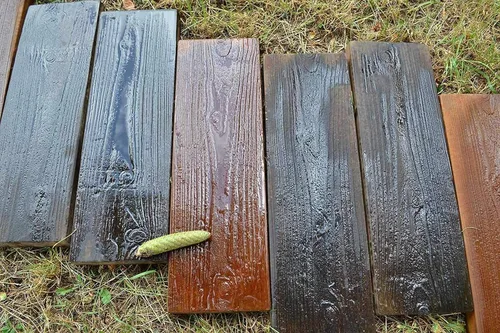Vista 5 de SvitMolds Moldes de hormigón DIY 2 moldes de madera vieja moldes de hormigón molde de jardín de piedra escalonada para patio adoquines para jardín
