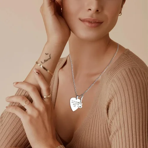 Vista 3 de Collar inspirado en Taylor, collar con citas de Taylor, collar de Taylor Merch, regalo para fanáticos de Swif.t