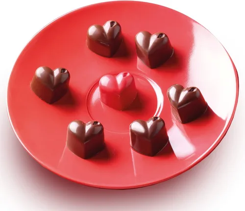 Vista 3 de Silikomart Molde de silicona para chocolate fácil, corazones