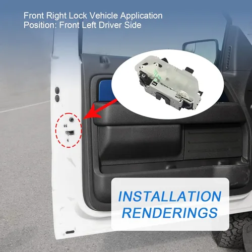 Vista 6 de DICMIC Actuador de pestillo de bloqueo de puerta delantera izquierda del lado del conductor compatible con Ford Explorer 2011-2019 Ford F-150