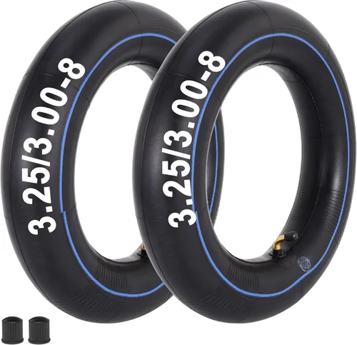 Paquete de 2 tubos interiores de 3.25/3.00-8 con vástago en ángulo TR-87 de repuesto para carretilla de 8 pulgadas, mini helicóptero, neumático Go