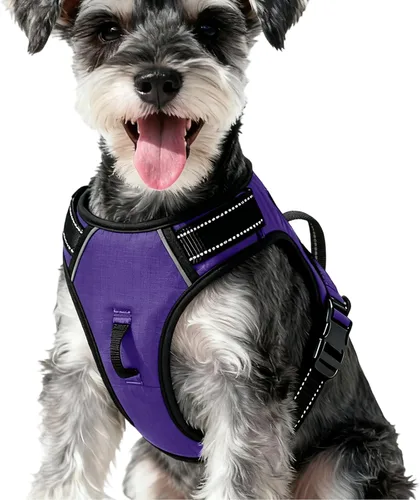 Vista 88 de Arnés para perro sin tirones, chaleco reflectante ajustable y acolchado para mascotas con asa de fácil control, fácil de llevar con nudo elegante