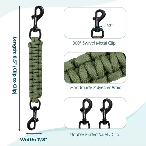 Vista 7 de PetBonus Paquete de 2 cuencos plegables de silicona para perros y clip de seguridad para collar de perro