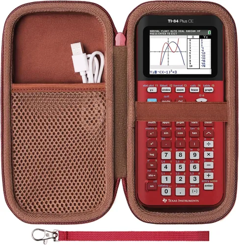 Vista 8 de LTGEM - Funda compatible con calculadora gráfica Texas Instruments TI-84 Plus CE/TI-84 Plus/TI-Nspire CX II CAS/TI-Nspire CX II/TI-83 Negro