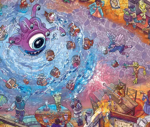 Vista 3 de El Cliente Desconcertado • Rompecabezas de 1000 piezas de The Magic Puzzle Company • Serie Tres
