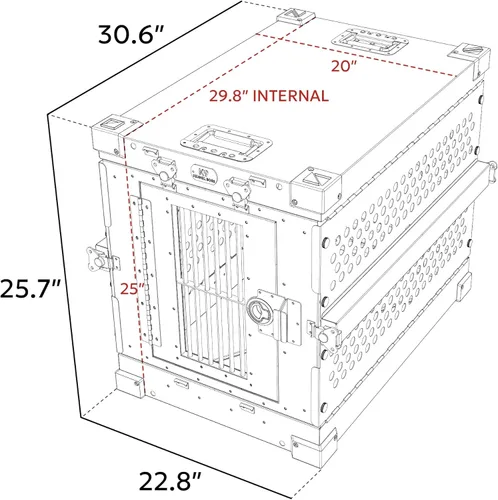 Vista 8 de K9 Kennel Boss - Jaula para Perros de Aluminio Resistente con Recubrimiento en Polvo Completamente Plegable - Pequeña (Negro)