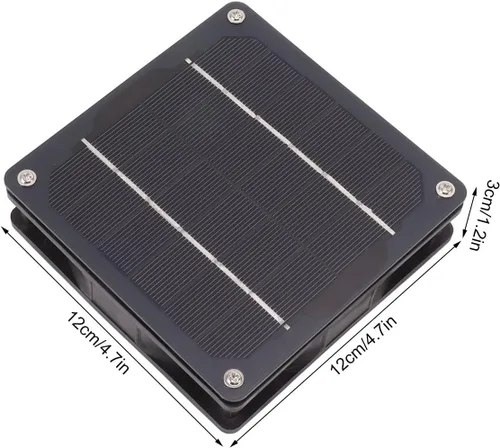 Vista 8 de Solar Powered Exhaust Fan, 5w Solar Panel Powered Fan, Energy Saving Monocrystalline Solar Panel Fan Mini Ventilator for Chicken, Ventilation Fans