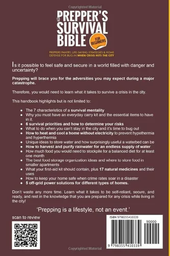 Vista 2 de The Prepper's Survival Bible For Beginners Preppers Pantry, Life-Saving Strategies & Home Defense For Bug-In When Crisis Hits The City