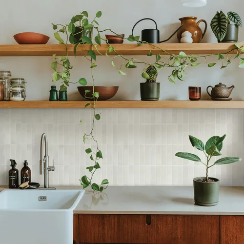 Vista 2 de SMART TILES Protector contra salpicaduras para despegar y pegar, 5 hojas de 11.43 x 9 pulgadas, adhesivo 3D para cocina, baño, azulejos de pared