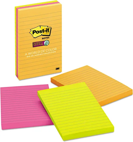 Vista 7 de 3M, 4.016 in x 5.984 in, 6844-L Post-it 4.016 x 5.984 in - Nota superadhesiva forrada - Azul Neptuno