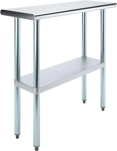 Vista 41 de Mesa de trabajo de acero inoxidable, mesa de metal