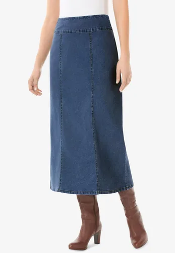 Vista 5 de Woman Within Falda vaquera de ajuste flexible de talla grande