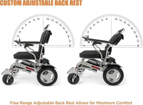 Vista 2 de Porto Mobility Ranger Maestro XL - Silla de ruedas eléctrica plegable y resistente, soporta hasta 440 libras resistente a la intemperie