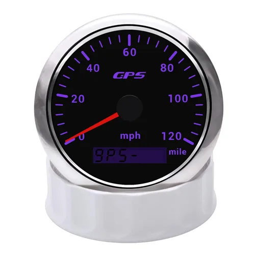 Vista 3 de KAOLALI Velocímetro GPS de 85 mm 3-3/8" 0-193 km/h para embarcaciones, velocímetro GPS impermeable para marino, odómetro de velocidad marino
