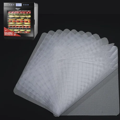 Vista 9 de Hojas de deshidratador de malla de silicona para deshidratador de alimentos COSORI CFD-P501-SUS. 9 * 10 pulgadas 5 unids/sets compatibles 5 bandejas
