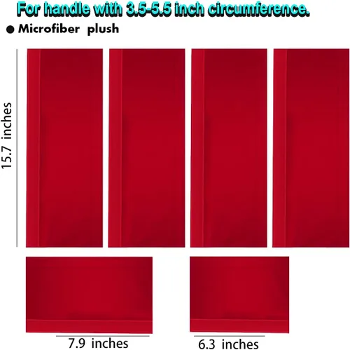 Vista 2 de Juego de 6 fundas lavables de terciopelo para manijas de puerta de refrigerador, manija de electrodoméstico para refrigerador, microondas, estufa