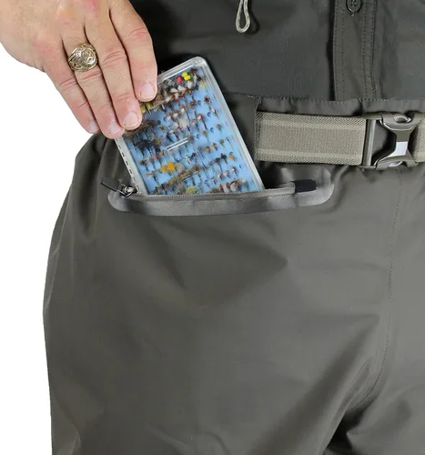 Vista 2 de Paramount Outdoors Fast Eddy Pantalones de vadeo de altura hasta la cintura transpirables con calcetín impermeable