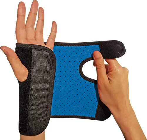 Vista 8 de RiptGear Muñequera para túnel carpiano, muñequera ajustable para mujeres y hombres, soporte de compresión de férula de mano y muñeca