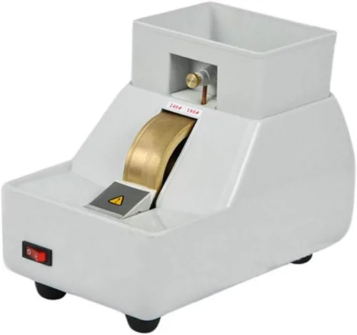 CGOLDENWALL Amoladora manual óptica de la lente de la máquina de bordeadora manual de la sola rueda del tenedor doble de la anchura 35