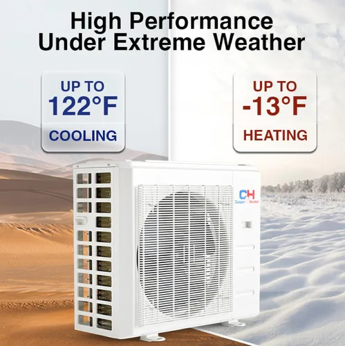 Vista 4 de Cooper & Hunter Serie Olivia, 9.000 BTU, 230V, 24 SEER2, Sistema de aire acondicionado/calefacción Mini Split sin conductos, inversor de zona única
