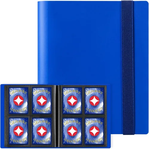 Vista 13 de GEAoffice Carpeta de tarjetas – Carpeta de álbum de colección de tarjetas coleccionables de 4 bolsillos – Carpeta con 160 bolsillos de carga lateral