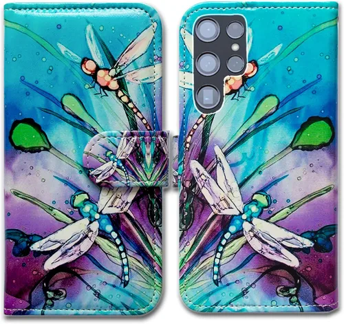Vista 9 de Bcov Funda para Galaxy S22 Ultra, funda de piel con tapa para Samsung Galaxy S22 Ultra 5G