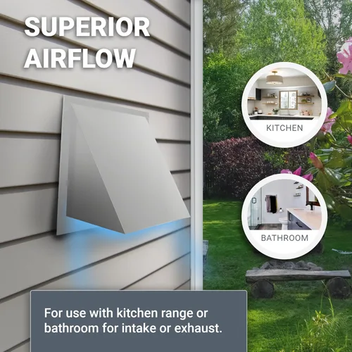 Vista 4 de FAMCO Ventilación de pared con capucha de cobre con pantalla, utilizada para aplicaciones de admisión de aire, suministro de aire o escape