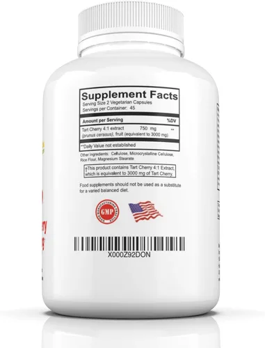 Vista 6 de Extracto de cereza agria altamente potente 3000 mg y soporte de ácido úrico NutriGout