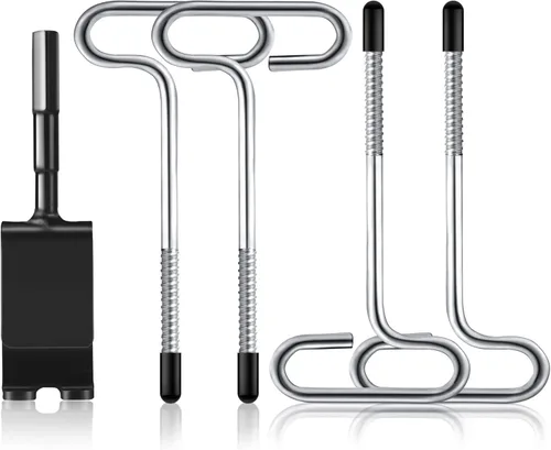 Kit de herramientas de anclaje de hielo, 1 adaptador de taladro de anclaje de hielo con 4 clavijas roscadas para pesca en hielo, clavo de estaca,