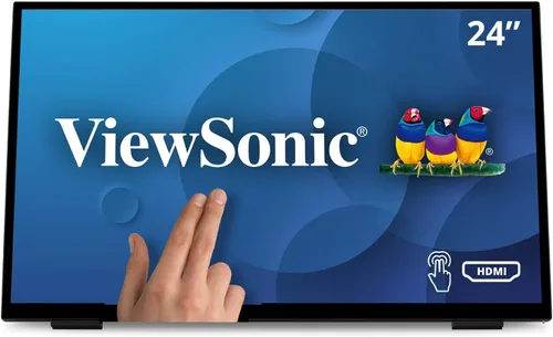 ViewSonic TD2465 Monitor de pantalla táctil de 24 pulgadas 1080p con ergonomía avanzada, entradas HDMI y USB