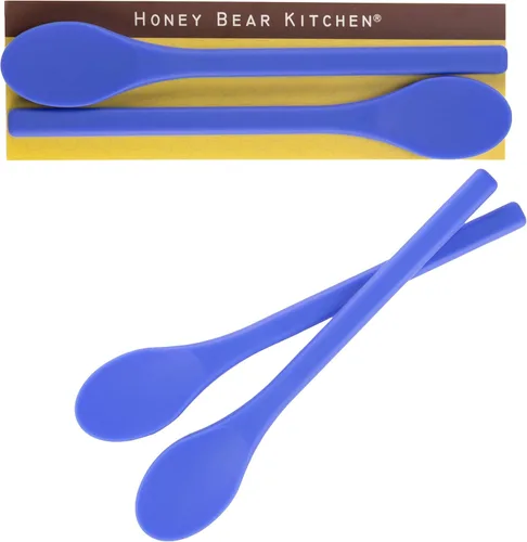 Vista 14 de Honey Bear Kitchen Cuchara agitadora de silicona (juego de 2, negro oso negro) para café y té