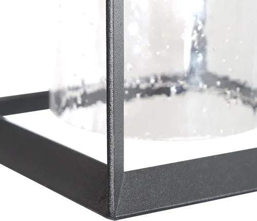 Vista 7 de classy leaves Lámpara colgante para exteriores, luces colgantes negras para porche exterior, lámpara colgante rectangular antioxidante, luces