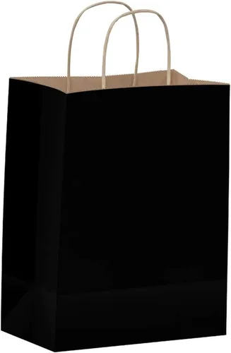 Vista 39 de Qutuus Bolsas de regalo de estraza grandes con asas, 25 bolsas de regalo de 10 x 5 x 13 pulgadas, bolsas de papel kraft reutilizables para compras